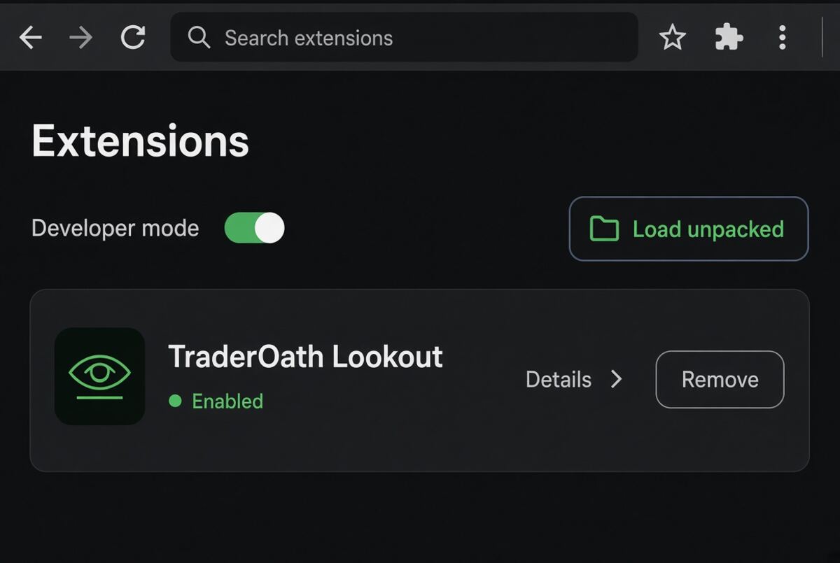 Load unpacked in Chrome or Edge